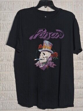 Epic Poison Graphic Black Men's Band Tee -  In An XL Pre-loved In Good Condition
